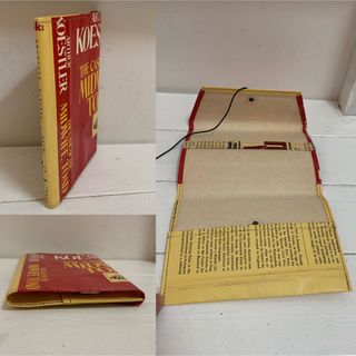 洋書 本 BOOK  ブックカバー 再構築 リメイク ポーチ バッグ 2個セット