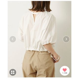 オメカシ バルーンショートシャツ ベージュ