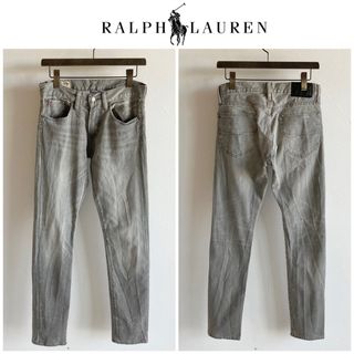 ラルフローレン(Ralph Lauren)のポロラルフローレン ビンテージ加工 ストレッチ スリム デニム パンツ ブラック(デニム/ジーンズ)