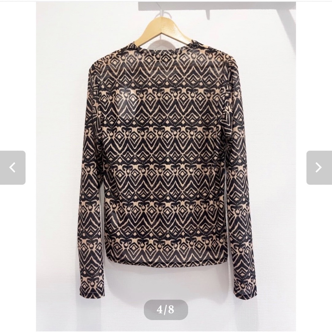 FUMIE=TANAKA sheer print longT(BEIGE) | www.innoveering.net