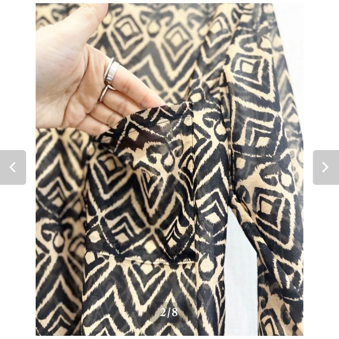 FUMIE=TANAKA sheer print longT(BEIGE) | www.innoveering.net