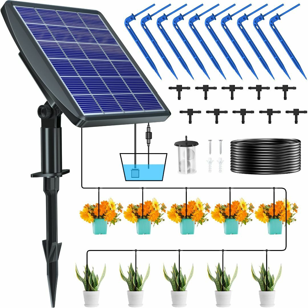 特価セール】NFESOLAR 自動水やり 植物 自動 給水器 自動散水タイマー