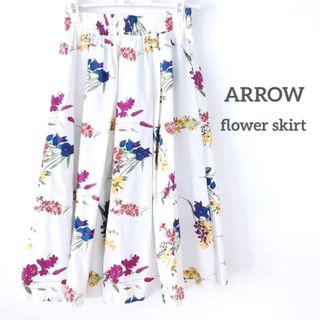 アロー(ARROW)のARROW 花柄スカート　chesty snidel tocco (ひざ丈スカート)