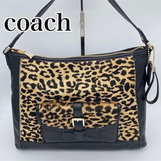 コーチ(COACH)の【希少】コーチ レオパード ハラコ ヒョウ柄 トートバッグ バッグ レザー(トートバッグ)