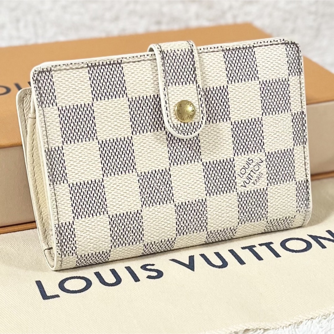 LOUIS VUITTON ヴィエノワ ダミエ アズール 財布 がま口 - 折り財布