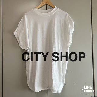 シティショップ(CITYSHOP)の破格値　シティショップ　変形デザインロングカットソー(カットソー(半袖/袖なし))