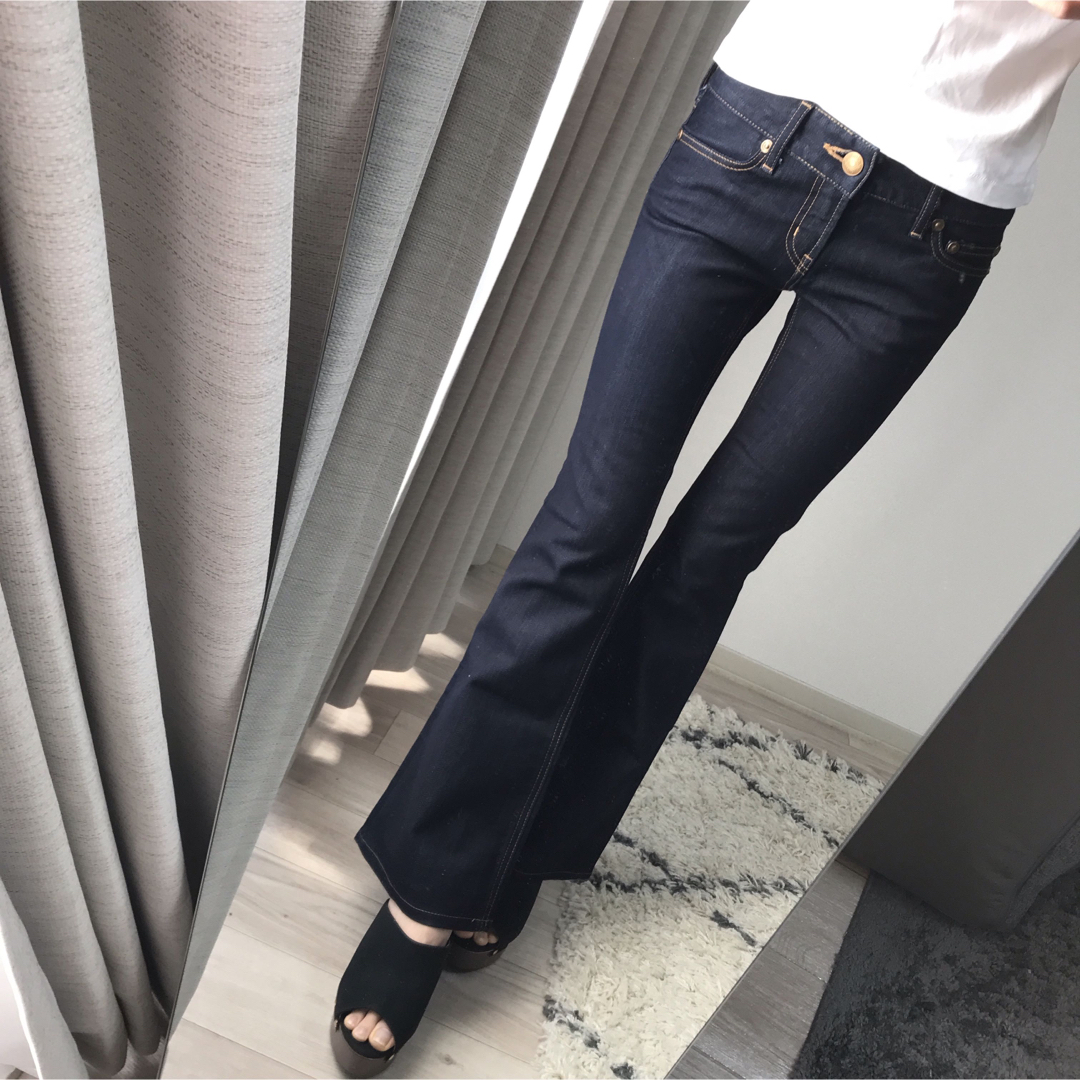 SLY - SLY フレアデニムパンツ ワンウォッシュ 25インチ moussyの通販