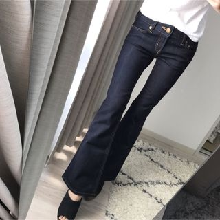 SLY フレアデニムパンツ ワンウォッシュ 25インチ moussy www