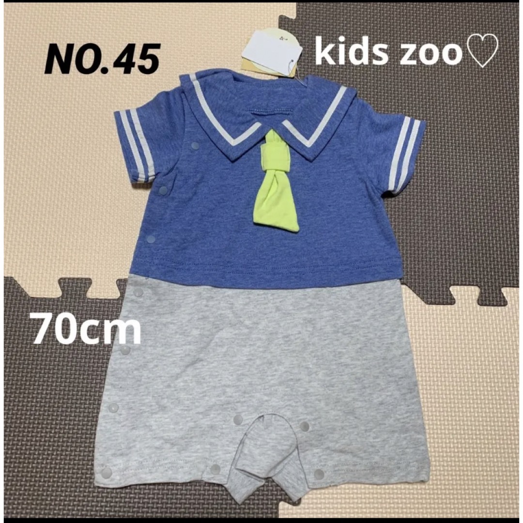 kid’s zoo(キッズズー)の新品未使用キッズズー　セーラーカラーオールロンパース 70cm♡ キッズ/ベビー/マタニティのベビー服(~85cm)(ロンパース)の商品写真