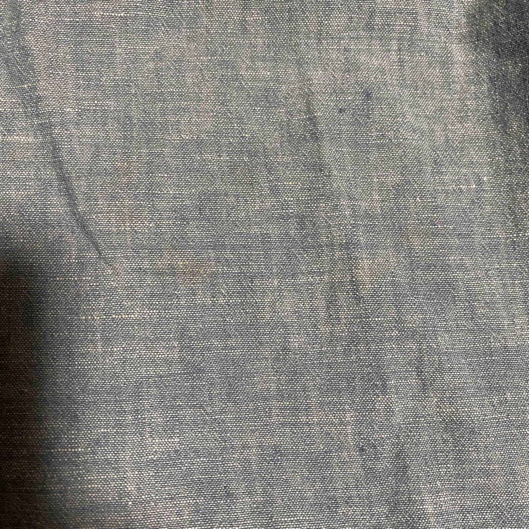 綿麻ボタン付きデニムワンピース レディースのワンピース(ひざ丈ワンピース)の商品写真
