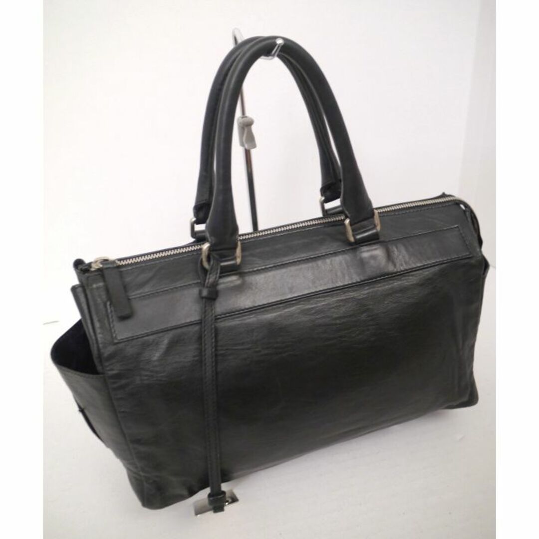 ◇JIL SANDER NAVY ジルサンダー レザー トート ハンド バッグ黒