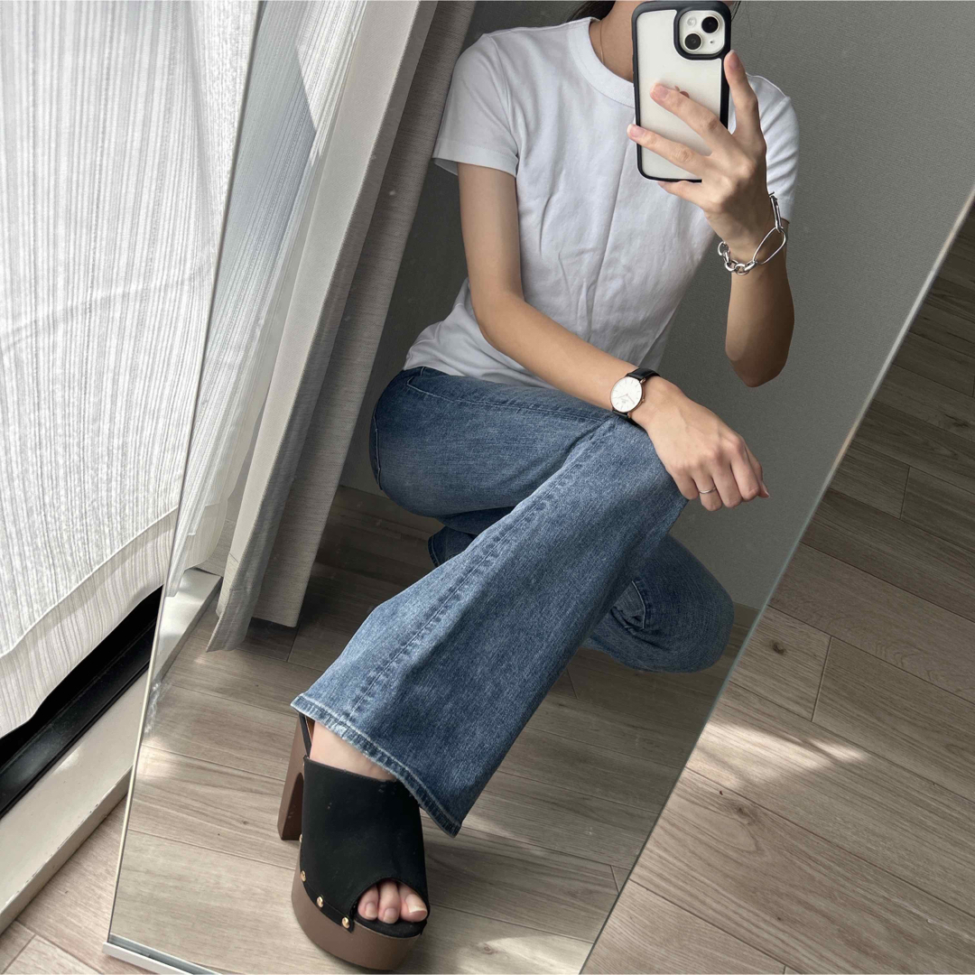 moussy フレアデニムパンツ 25インチ SLY rienda GYDA-