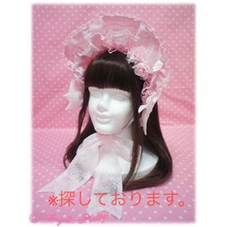 アンジェリックプリティー(Angelic Pretty)の※探しております Romantic Rose Letterボンネットピンク(その他)