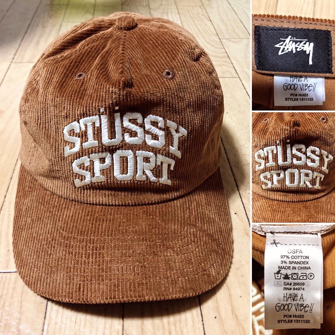 STUSSY(ステューシー)の大人気❗️STUSSY Sport アーチロゴ コーデュロイ キャップ メンズの帽子(キャップ)の商品写真