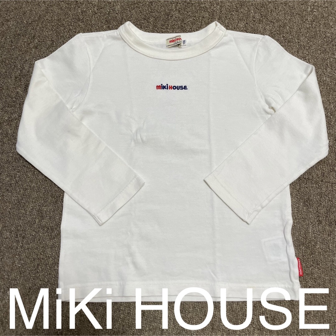 mikihouse(ミキハウス)のMiKi HOUSE ロゴ刺繍ロングスリーブTシャツ キッズ/ベビー/マタニティのキッズ服男の子用(90cm~)(Tシャツ/カットソー)の商品写真