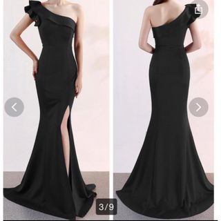 限定価格 ブラックウェディング ドレス (ウェディングドレス)
