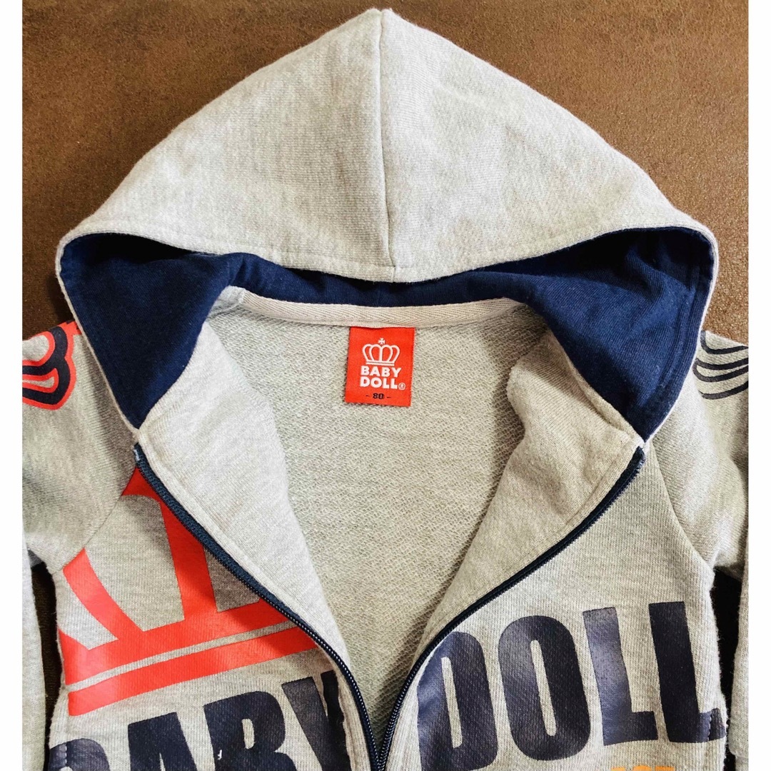 BABYDOLL(ベビードール)の80cm BABYDOLL ジップパーカー ベビードール パーカー キッズ/ベビー/マタニティのベビー服(~85cm)(ジャケット/コート)の商品写真