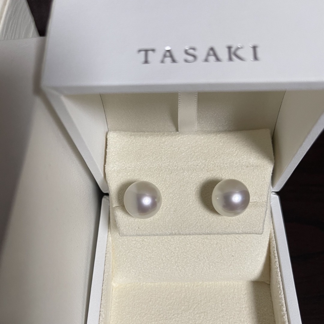 【美品】珍しい大玉白蝶TASAKIイヤリング12.5mm k18WGミキモトmikimoto