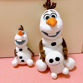 アナトユキノジョオウ(アナと雪の女王)の【新品　定価以下】オラフ　ぬいぐるみ　ぬいばセット(キャラクターグッズ)