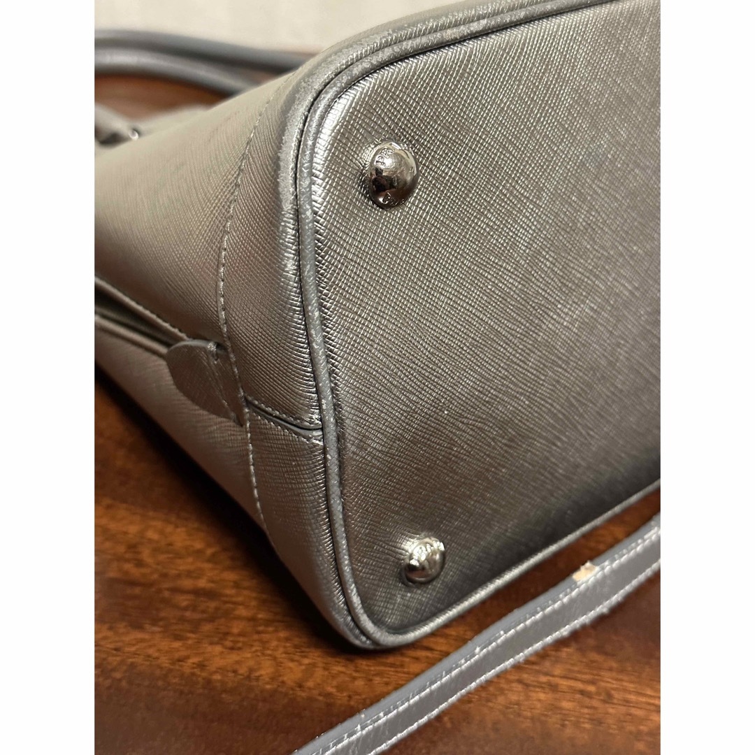 PRADA BN2567 2WAYバッグ サフィアーノ レザー シルバー PRADA BN2567 2WAYバッグ サフィアーノ レザー シルバー