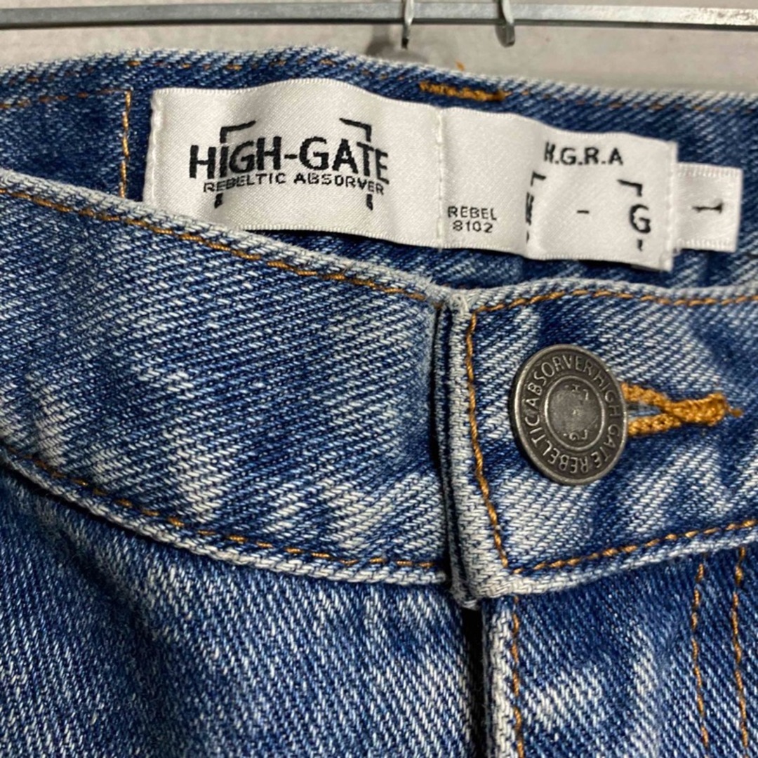 high gate ハイゲート　ハイライズラインジーンズ　デニム　パンツ　ジップ メンズのパンツ(デニム/ジーンズ)の商品写真