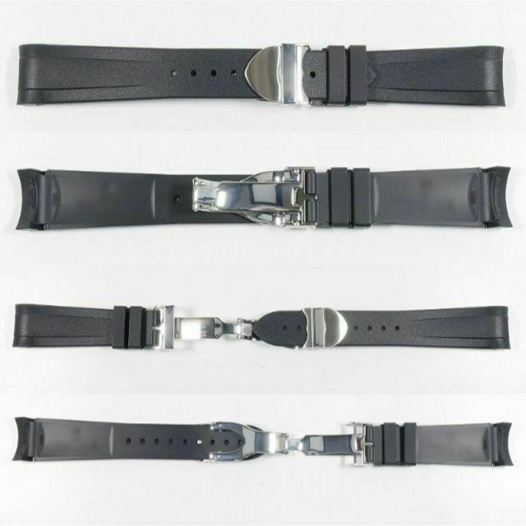 TUDRO(チューダー)専用 Dバックル付きラバーベルト 22mm ブラック