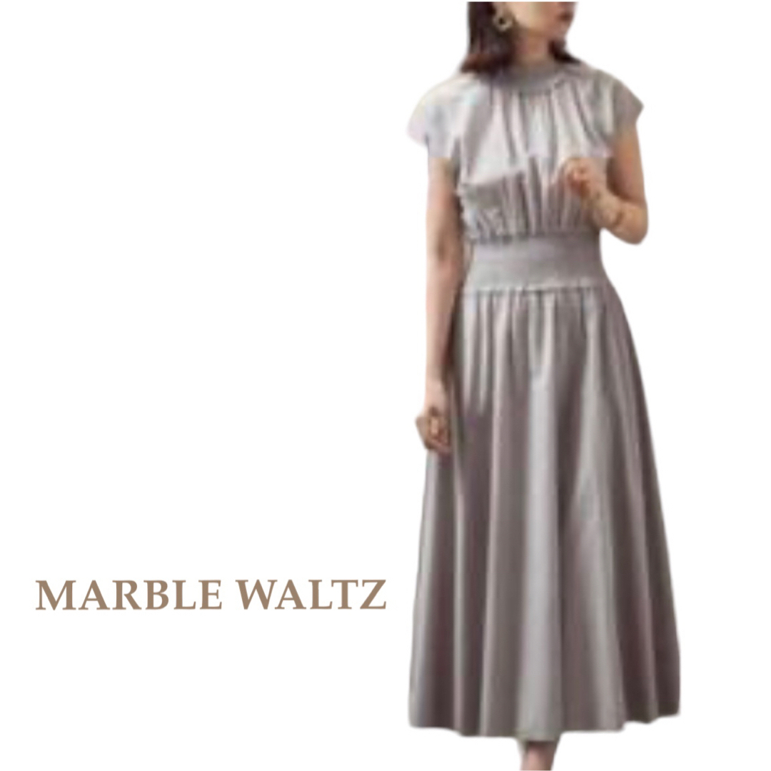 ⭐新品【MARBLE WALTZ】ウエストシャーリングロングワンピースの通販