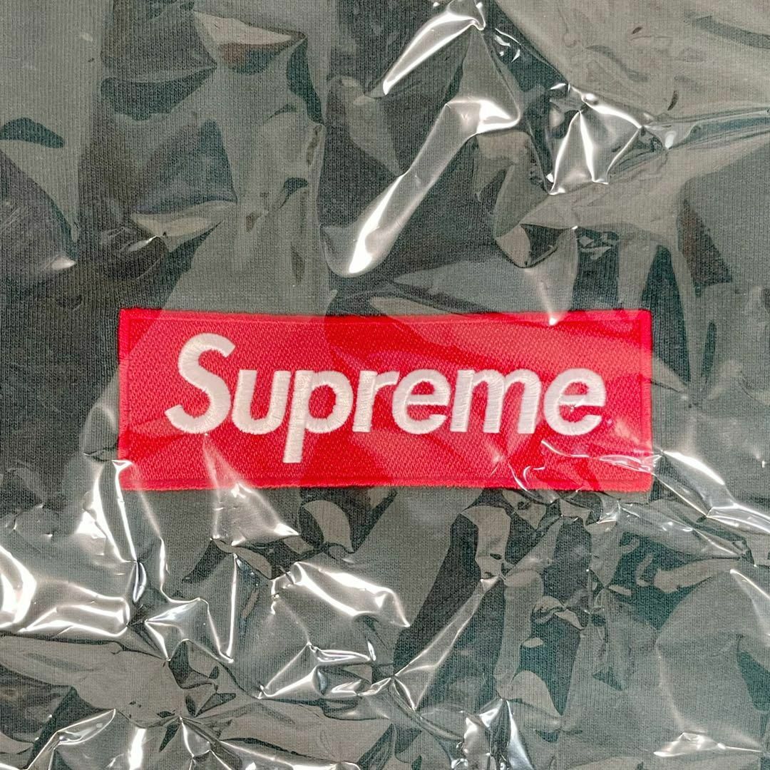 シュプリーム box logo クルーネック ダークパイン Lサイズ