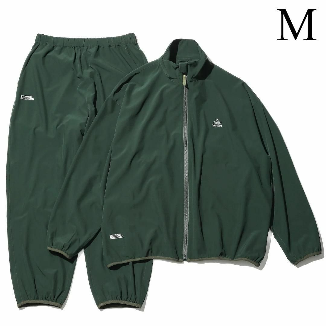 M フレッシュサービス UTILITY PACKABLE SUIT 緑ナイロンジャケット