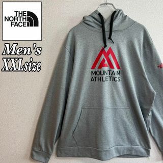 ザノースフェイス(THE NORTH FACE)の海外限定 ノースフェイス ビッグ ロゴ パーカー グレー メンズ XXLサイズ(スウェット)