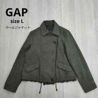 ギャップ ピーコート Pコート 無地 中綿ロングコート アウター ウール混 レディース XSサイズ ワインレッド GAP