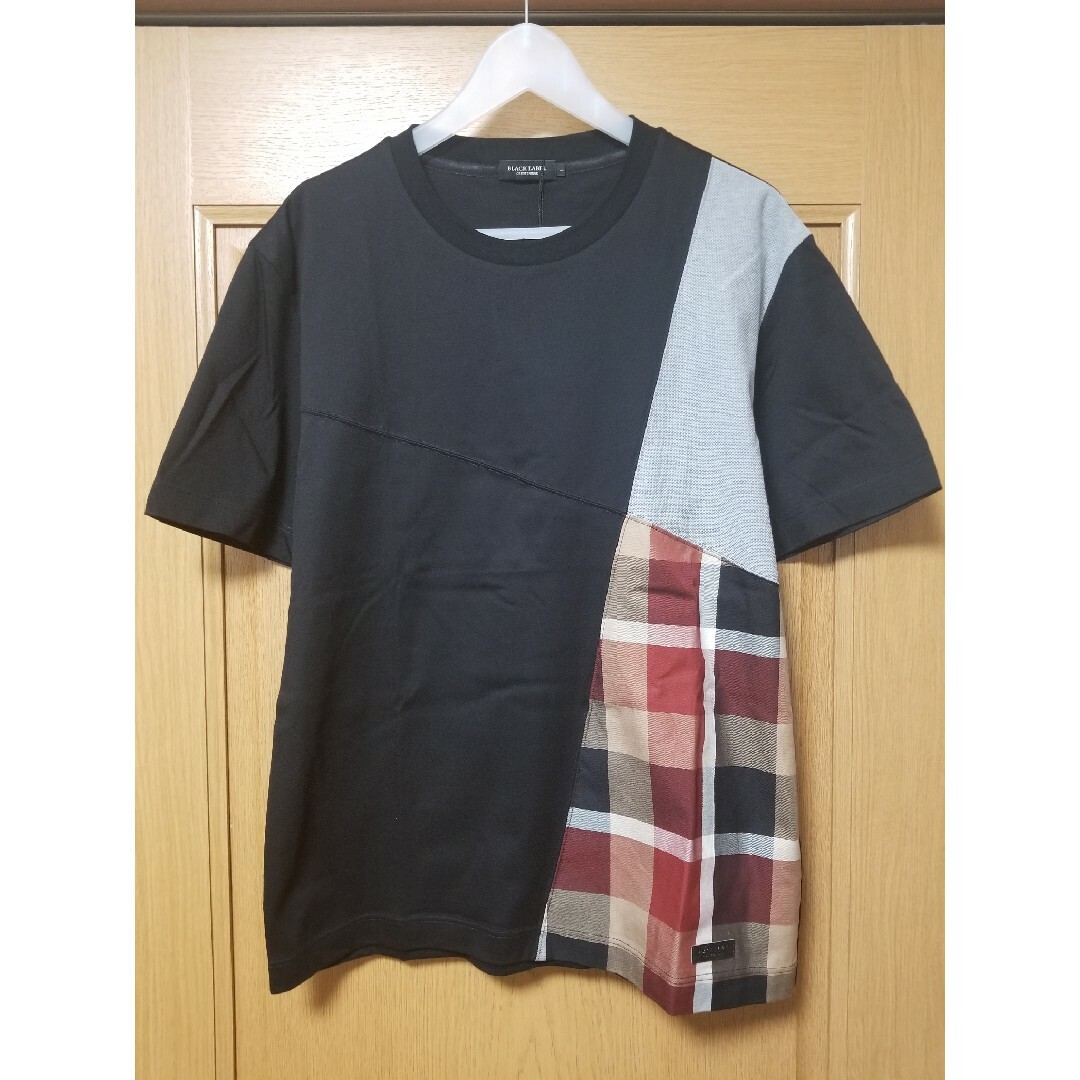 BLACK LABEL CRESTBRIDGE(ブラックレーベルクレストブリッジ)の【新品】ブラックレーベルクレストブリッジ　Tシャツ　黒　L　バーバリー　105 メンズのトップス(Tシャツ/カットソー(半袖/袖なし))の商品写真