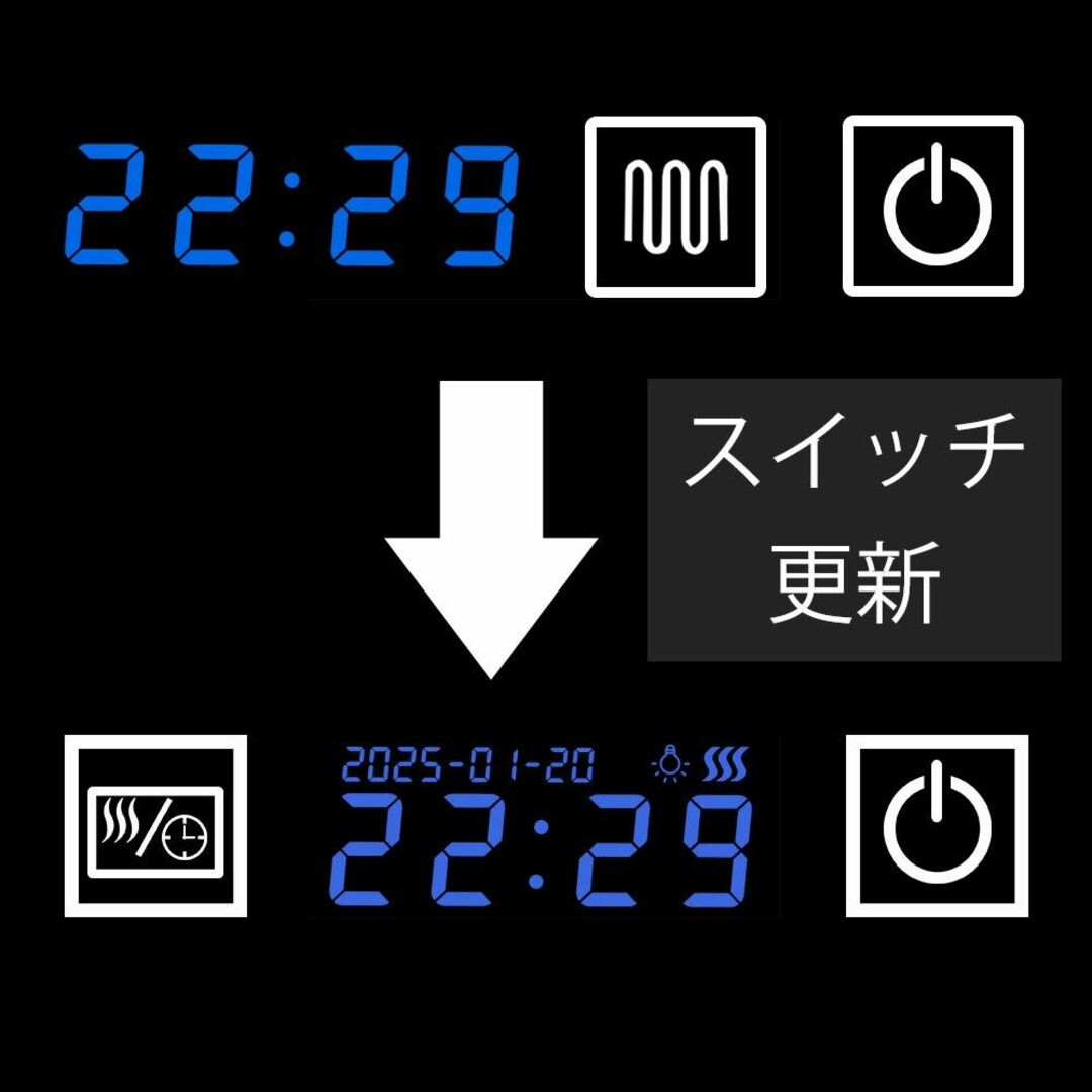 Bacoer ミラー 鏡 LED 壁掛け 照明付き 化粧鏡 洗面所 洗面台 おし