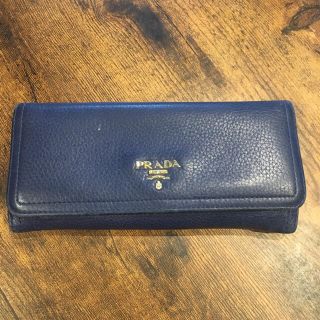 プラダ(PRADA)のPRADAプラダ長財布 ネイビー(財布)