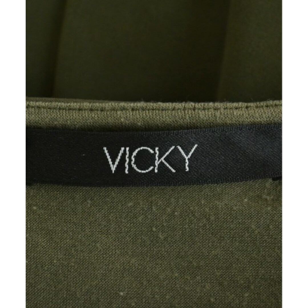 VICKY(ビッキー)のVICKY ヴィッキー ブラウス 2(M位) カーキ(総柄) 【古着】【中古】 レディースのトップス(シャツ/ブラウス(長袖/七分))の商品写真