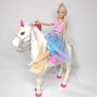 バービー(Barbie)のBarbie バービー人形 ひかっておどる！メロディおうまさん セット(その他)