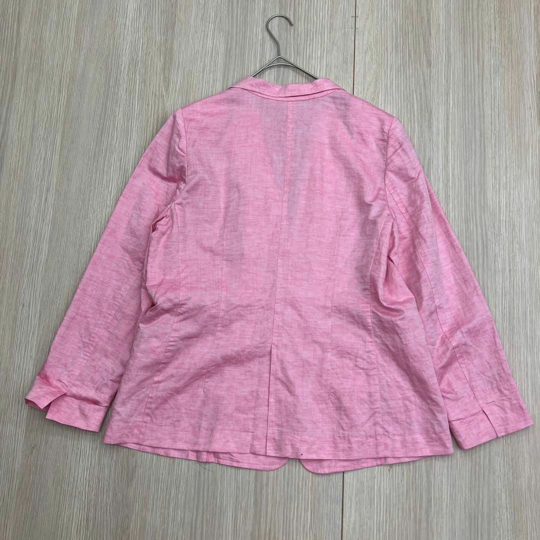 ● GUEST JOCONDE リネン混 ピンク テーラードジャケット 46