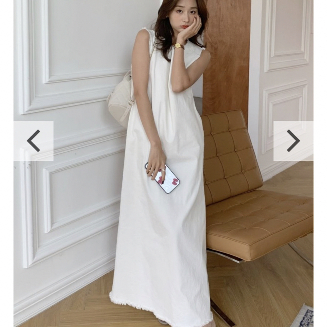 BIRTHDAY BASH(バースデーバッシュ)のBIRTHDAY BASH /FG LONG DRESS WHITE レディースのワンピース(ロングワンピース/マキシワンピース)の商品写真