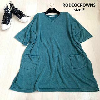 ロデオクラウンズ(RODEO CROWNS)のRODEOCROWNS ロデオクラウンズ　オーバーサイズ　Fサイズ　トップス(ひざ丈ワンピース)