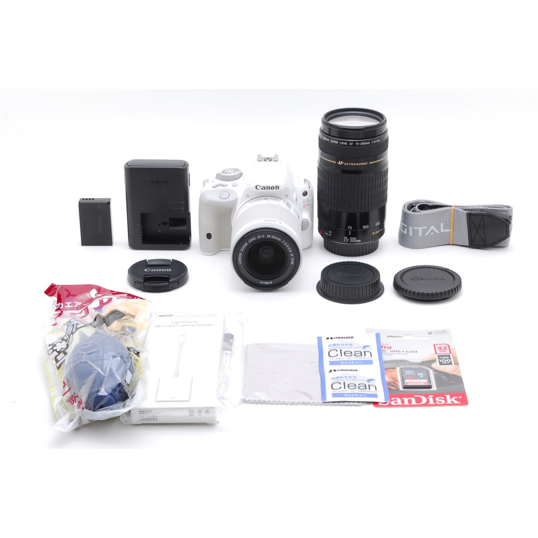 ショット小、状態◎、可愛いホワイトの極上品❤️Canon EOS KISS X7