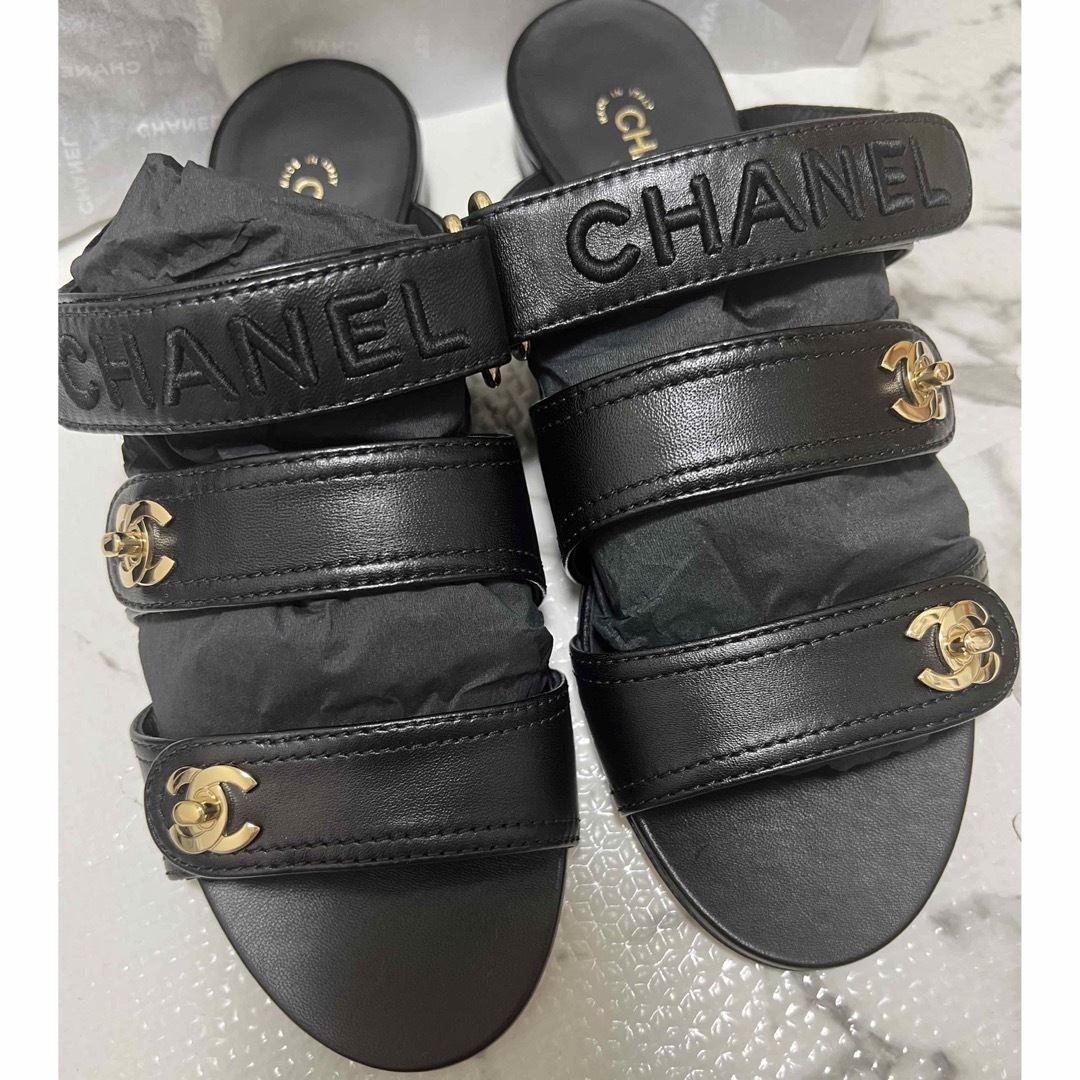 新品未使用 シャネル chanel サンダル フラット | フリマアプリ ラクマ
