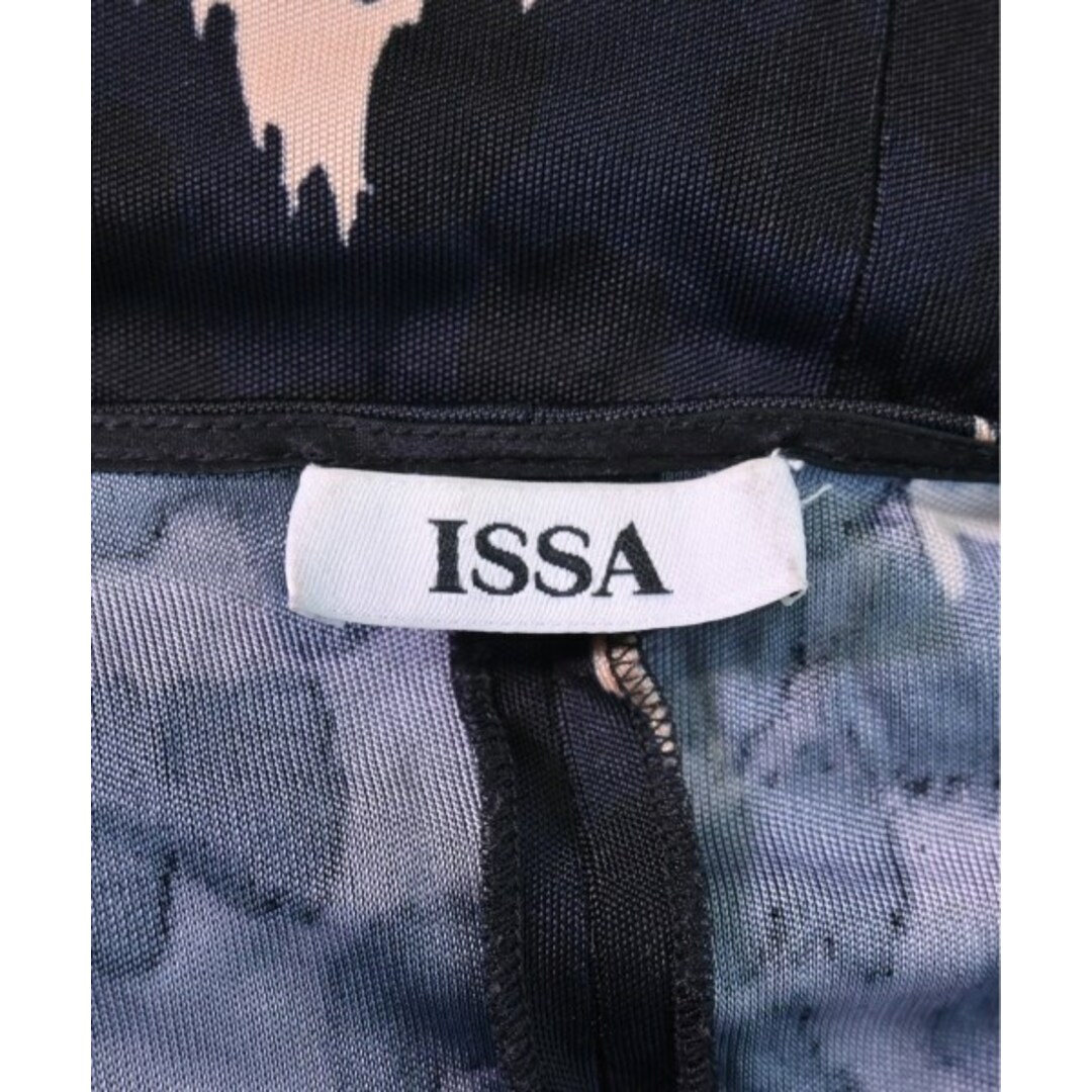 ISSA LONDON ワンピース 4(M位) 黒xベージュ(総柄) 【古着】