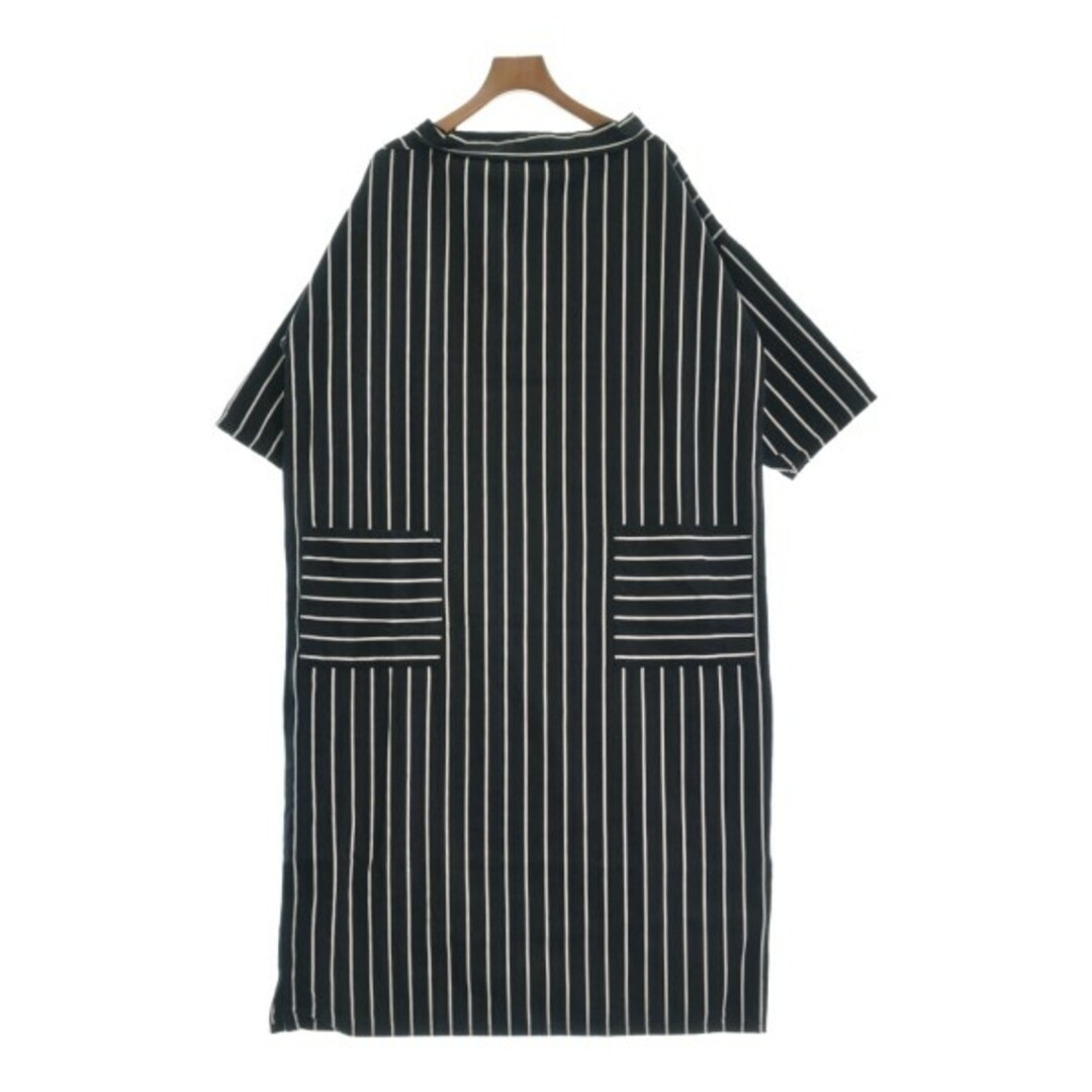 CORNISH SMOCKS ワンピース L 紺x白(ストライプ)