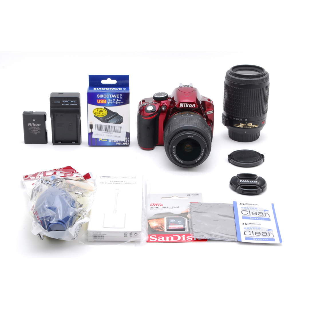 ❤️ダブルレンズ、ショット小、状態◎の極上品❤️Nikon D3200-