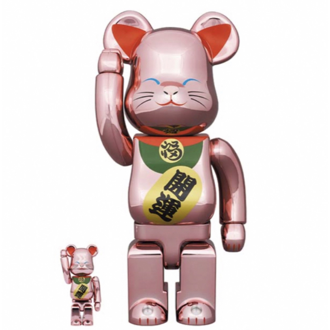 BE@RBRICK 招き猫 開運 桃金メッキ 100％ & 400％　2セット