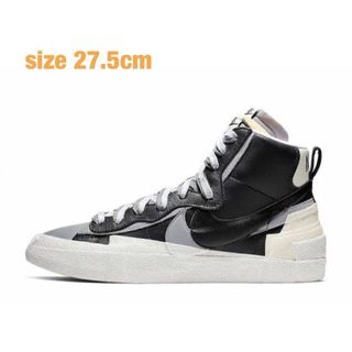 ナイキ(NIKE)のsacaixNIKE BLAZER MID ‘BLACK/WOLF GREY’(スニーカー)