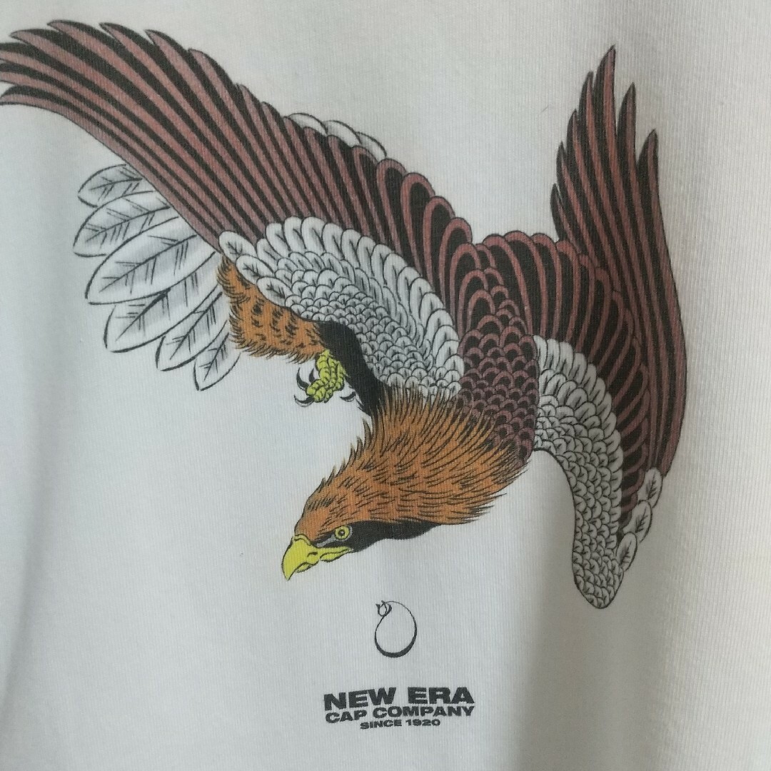 NEW ERA(ニューエラー)の未着用　ニューエラ　石川真澄　コラボ　Tシャツ　 鷹 ホワイト エンタメ/ホビーのコレクション(その他)の商品写真