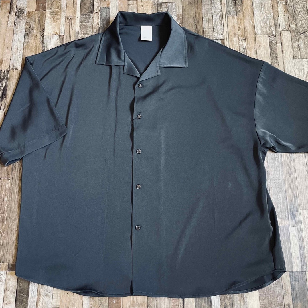 メンズCasper Jhon Dolman Shirt  チャコールグレーM半袖くすみ