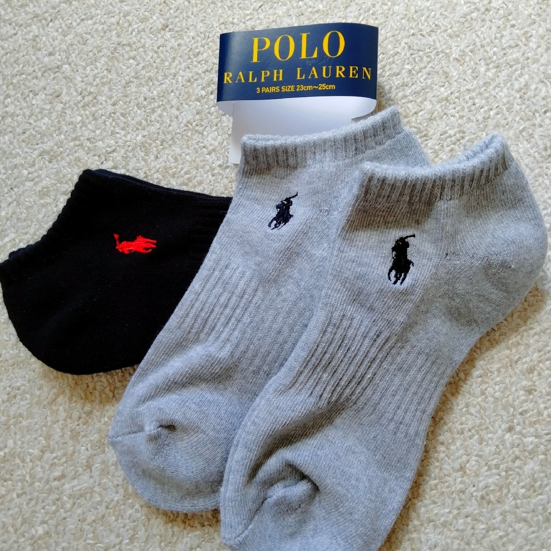 POLO RALPH LAUREN(ポロラルフローレン)のポロラルフローレン レディースソックス 23～25cm 3足セット レディースのレッグウェア(ソックス)の商品写真