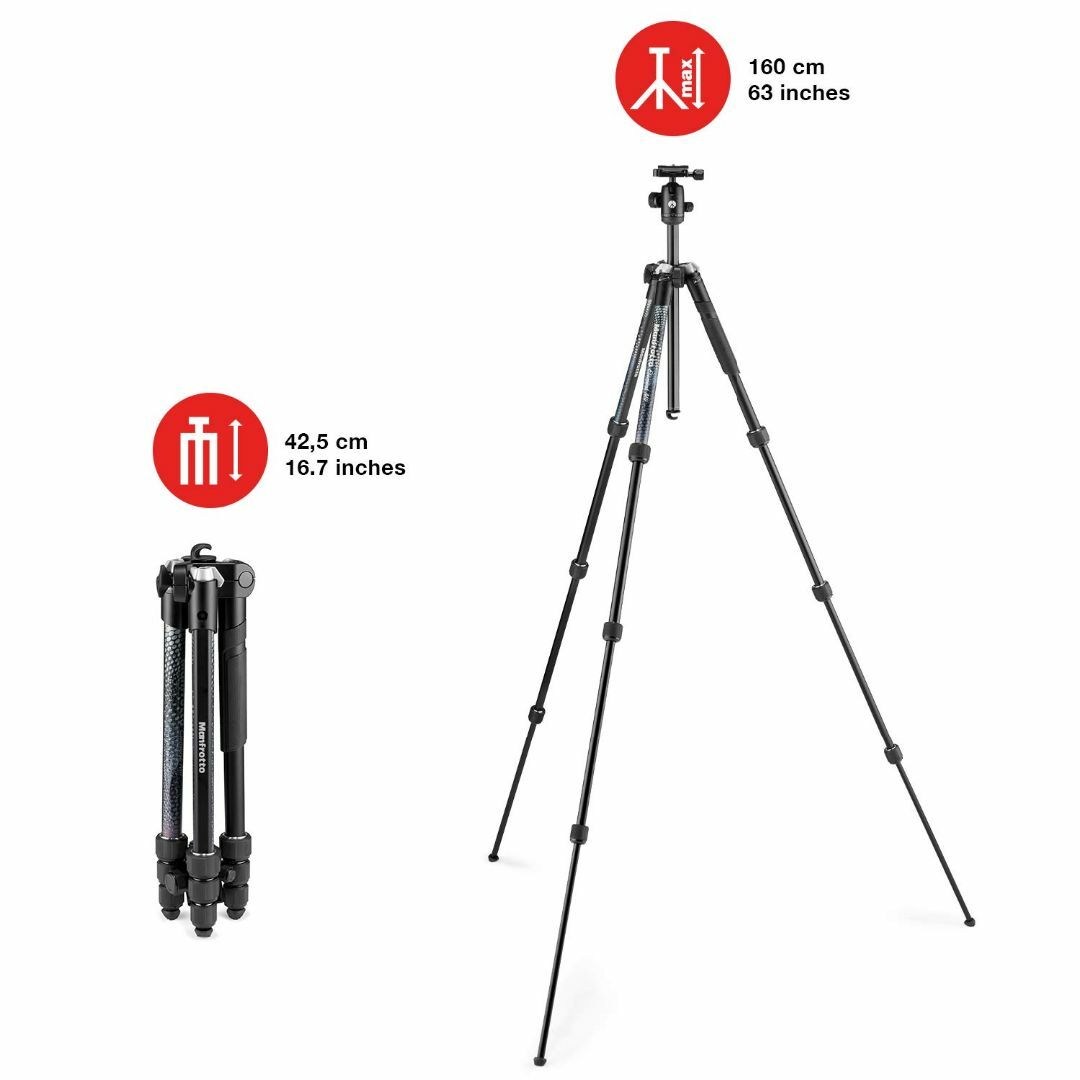 新着商品】Manfrotto Element MII アルミ三脚 4段 黒 1 | www